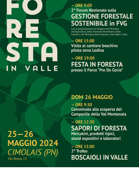 Foresta in Valle 2024 – Presentato il programma